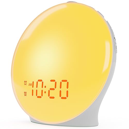JALL Wake Up Light Sunrise Alarm Clock for Kids, Heavy Sleepers
