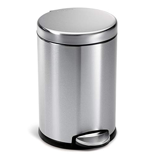 Simplehuman Brushed Stainless Steel Round Step Trash Can