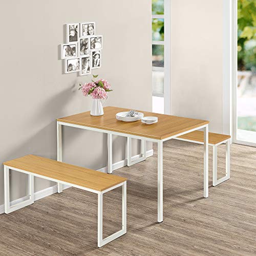 Zinus Soho Dining Table with Two Benches