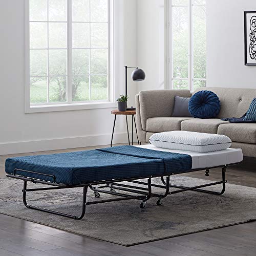 LUCID Rollaway Guest Bed with Memory Foam Mattress