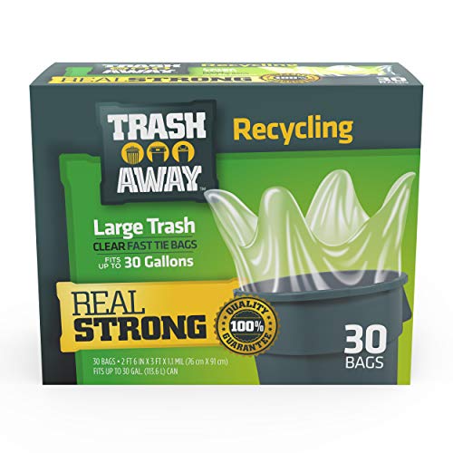Trash Away Heavy Duty Clear Recycling Bags
