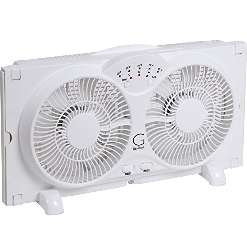 Genesis Twin Window Fan with 9 Inch Blades