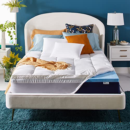 Sleep Innovations 4-inch Dual Layer Gel Memory Foam Mattress Topper