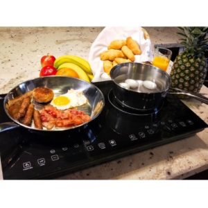 Evergreen Home 1800W Double Digital Induction Cooker Cooktop